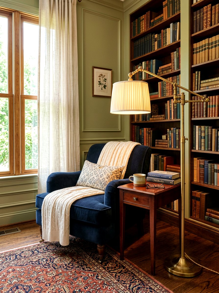 Swing Arm Floor Lamp - 30 floor lamp bedroom corner ideas