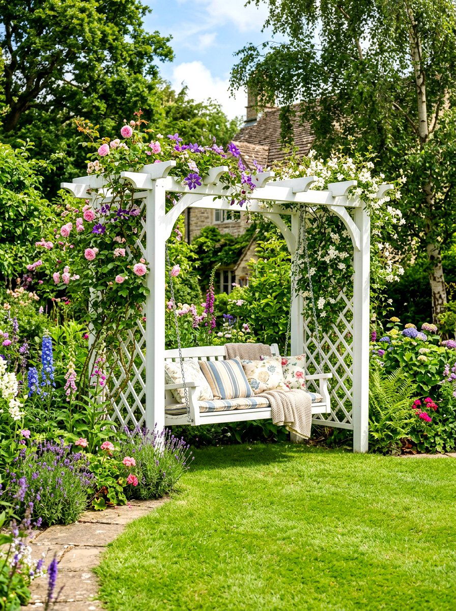 Swing Bench Arbor - 30 arbor bench ideas