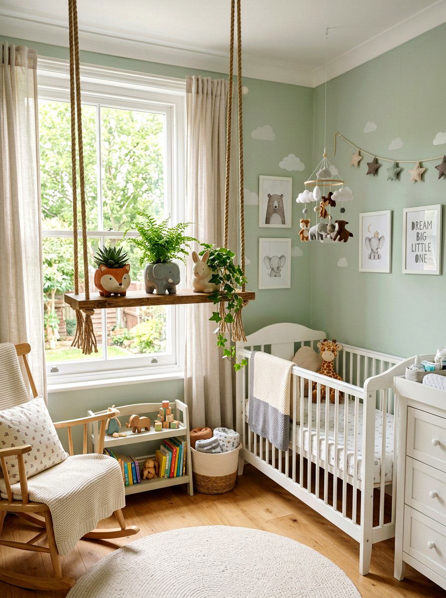 Swinging Window Plant Shelf - 30 plant shelf window ideas