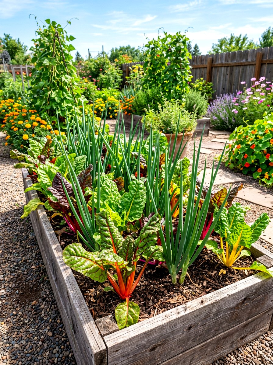 Swiss Chard And Onion Companion Planting - 30 raised bed companion planting ideas