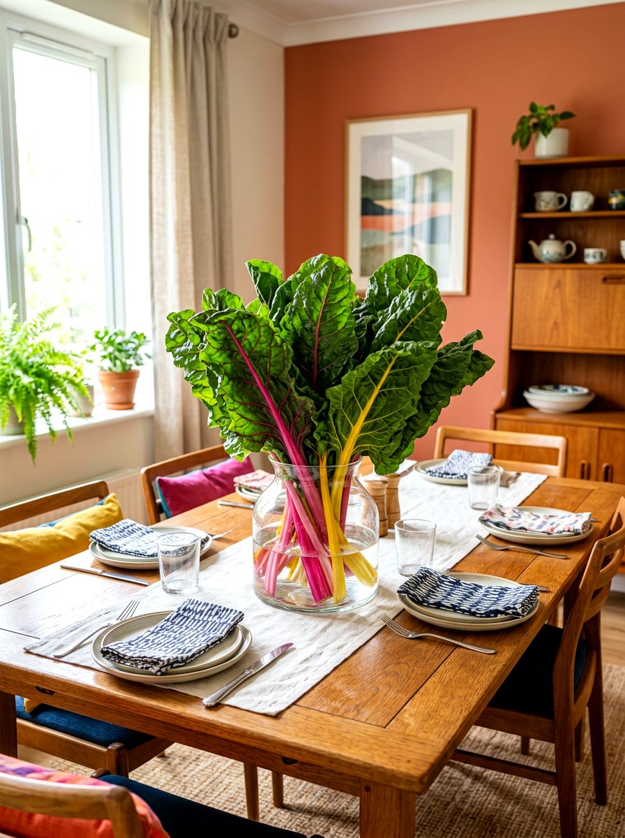 Swiss Chard Centerpiece - 30 vegetable centerpiece ideas