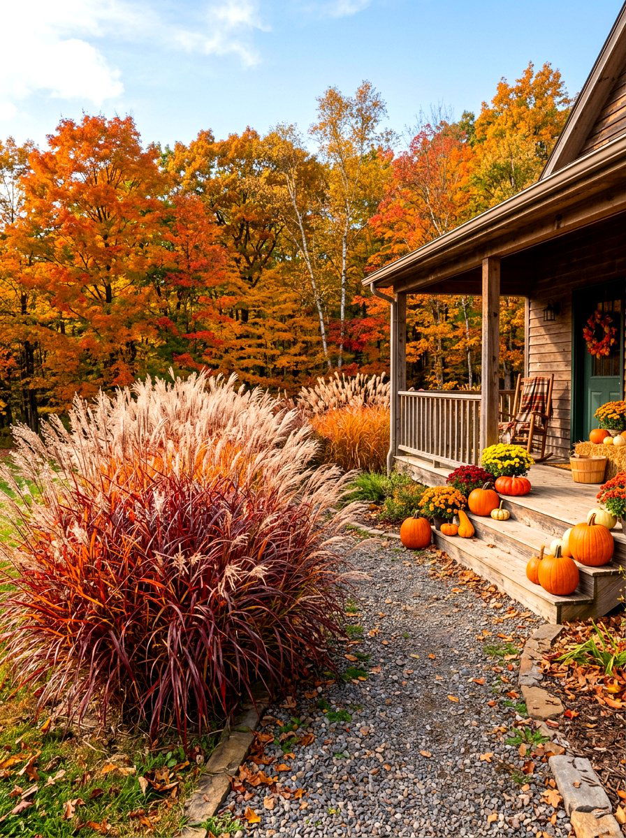 Switchgrass Fall Foliage - 30 ornamental grass garden ideas