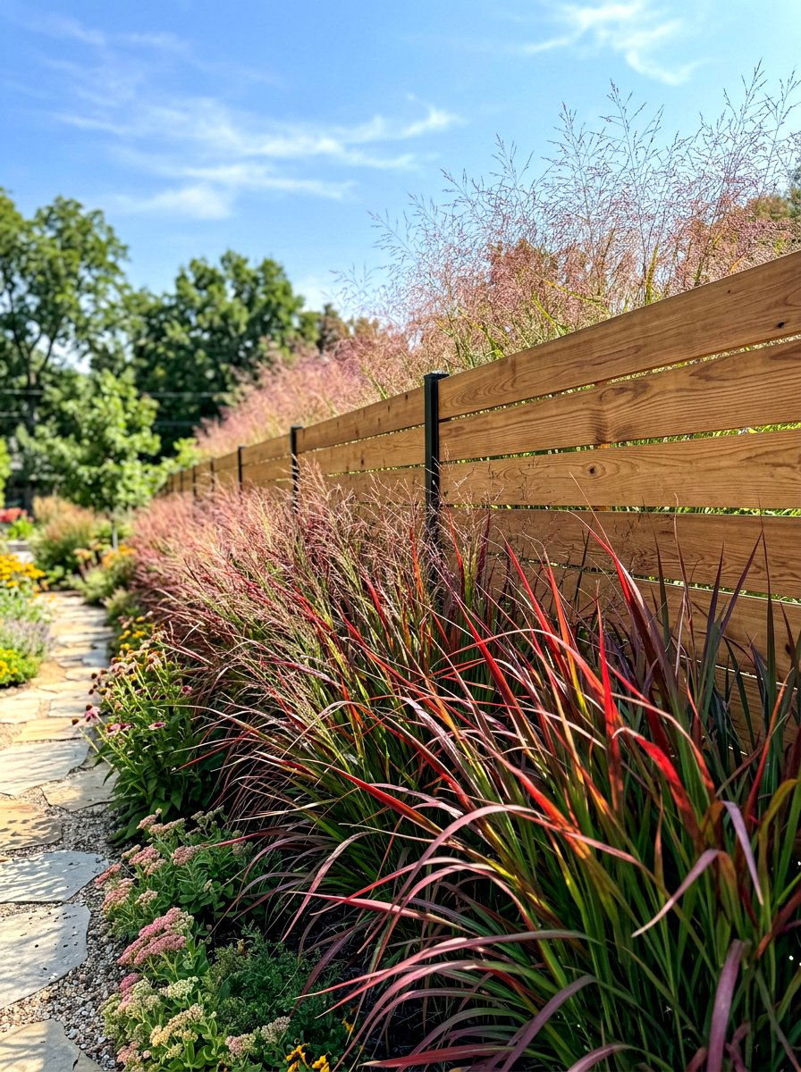 Switchgrass native plant border - 30 ornamental grass border ideas