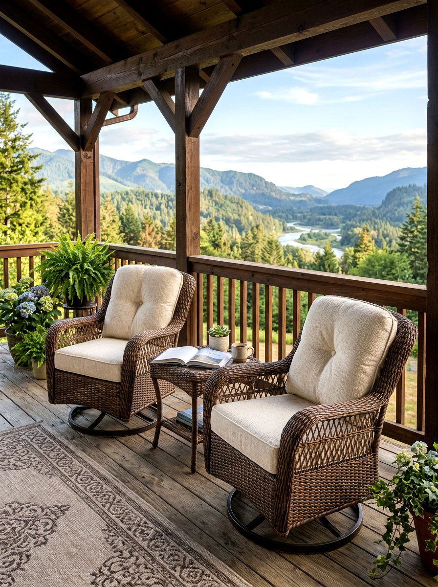 Swivel Glider Chair - 30 deck seating ideas