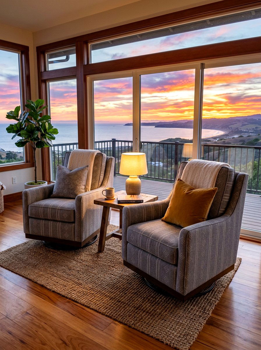 Swivel Glider Chair - 30 sunroom seating ideas