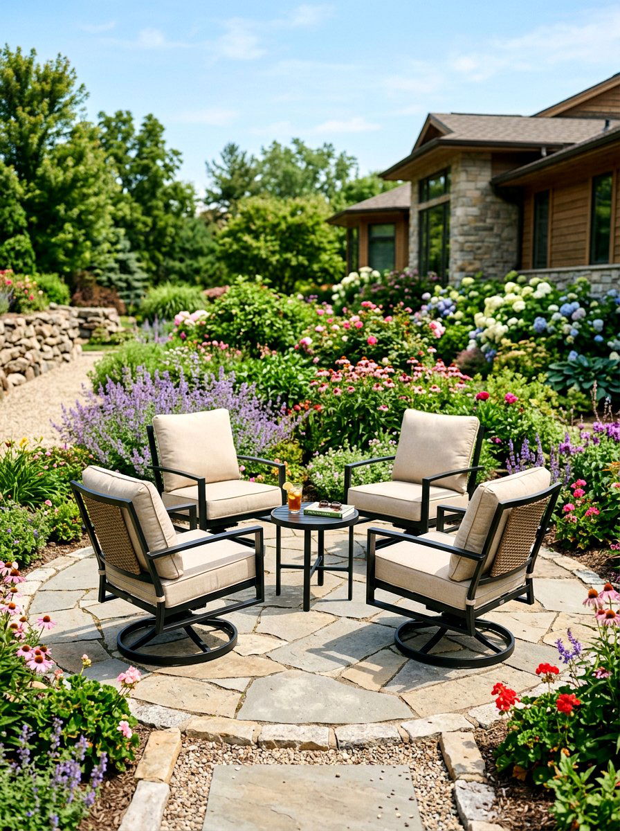 Swivel Patio Chairs - 30 courtyard patio furniture ideas