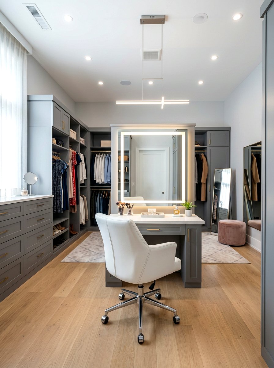 Swivel Vanity Chair - 30 dressing room seating ideas