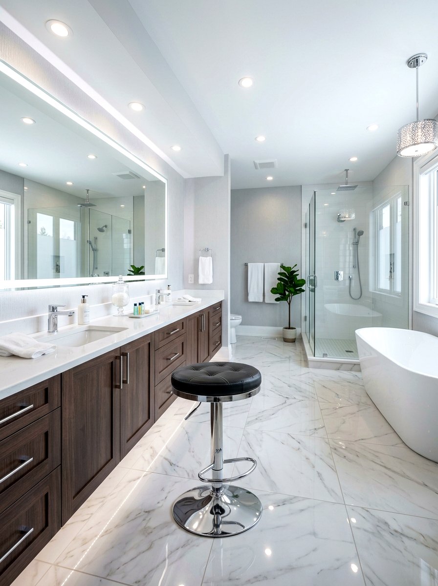 Swivel Vanity Stool - 30 vanity stool bathroom ideas