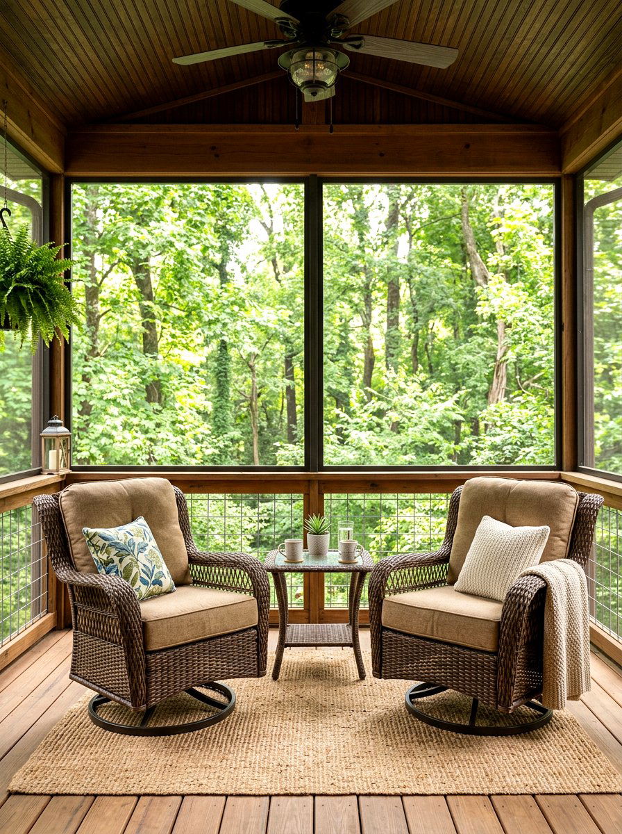 Swivel rocker patio chairs - 30 deck lounge furniture ideas