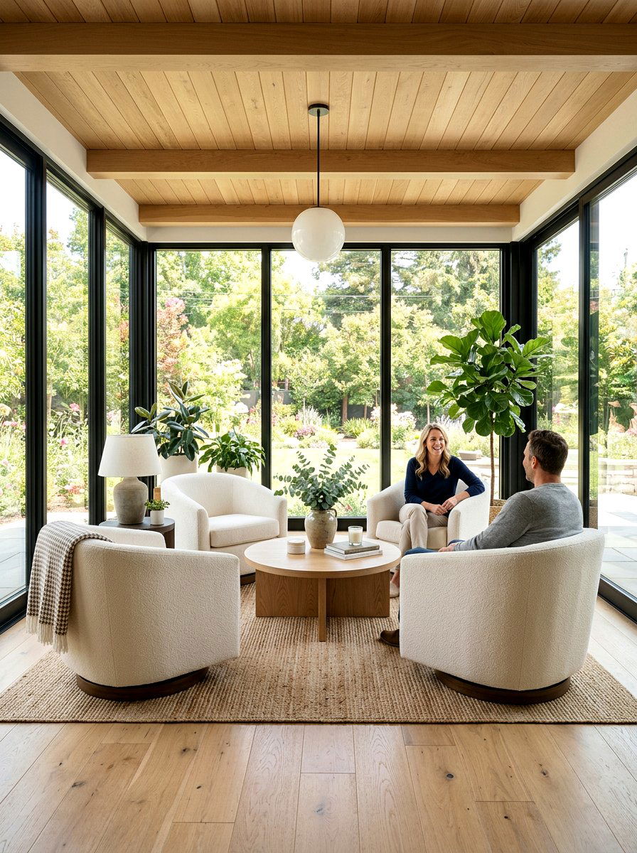 Swivel sunroom chairs - 30 sunroom furniture ideas
