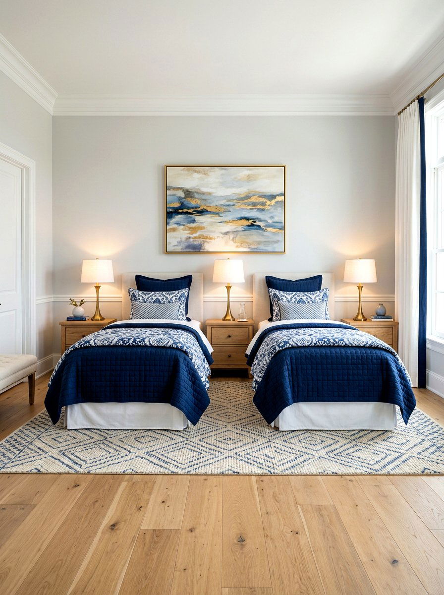 Symmetrical Bed Arrangement - 30 girls shared bedroom ideas