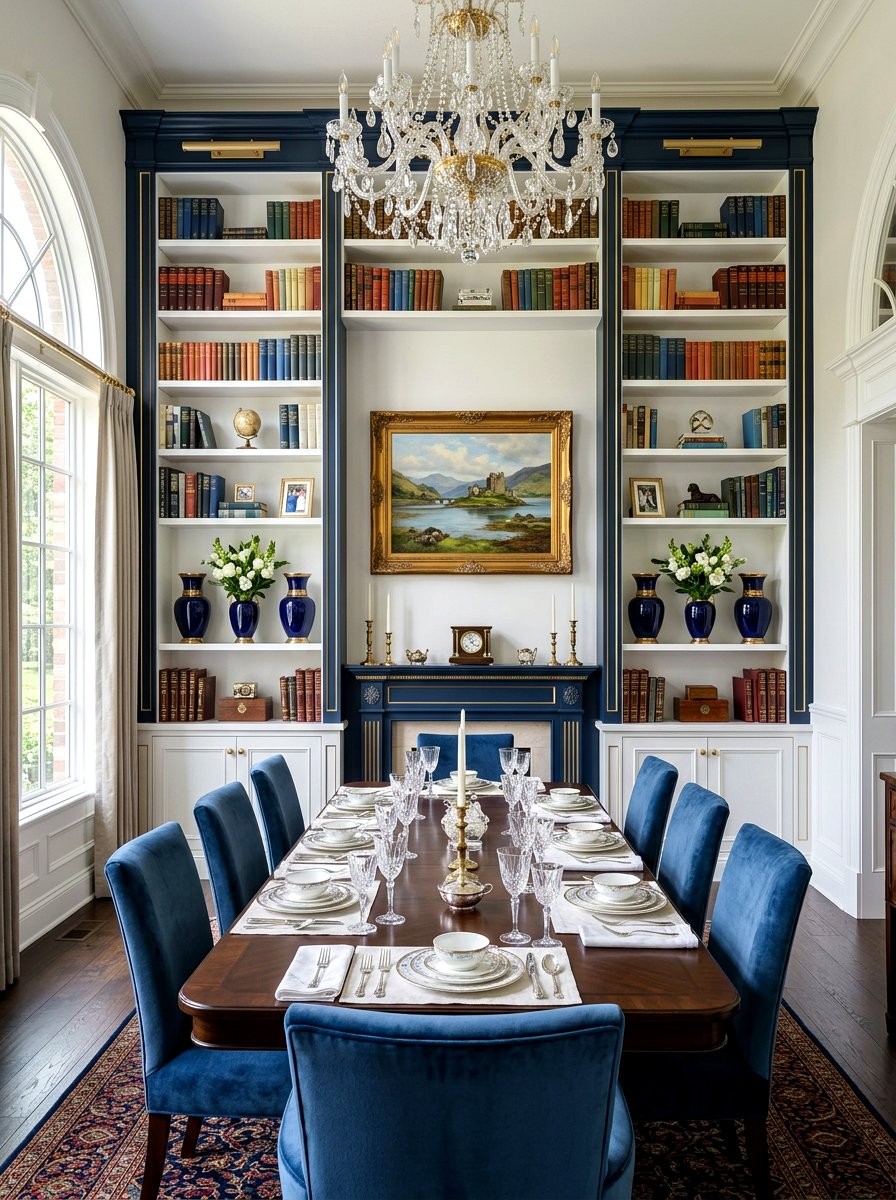 Symmetrical Bookshelf Layout - 30 aesthetic bookshelf styling apartment ideas