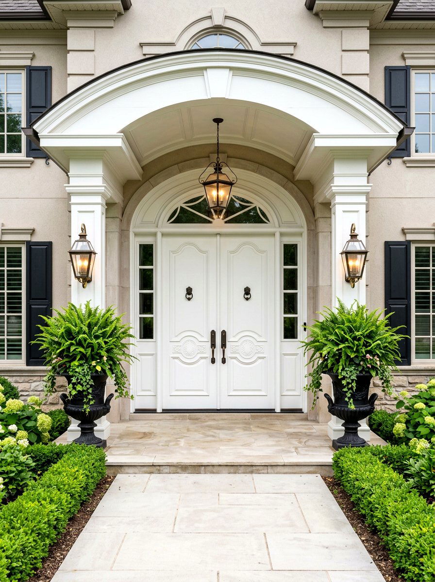 Symmetrical Door Decor - 30 front stoop styling ideas