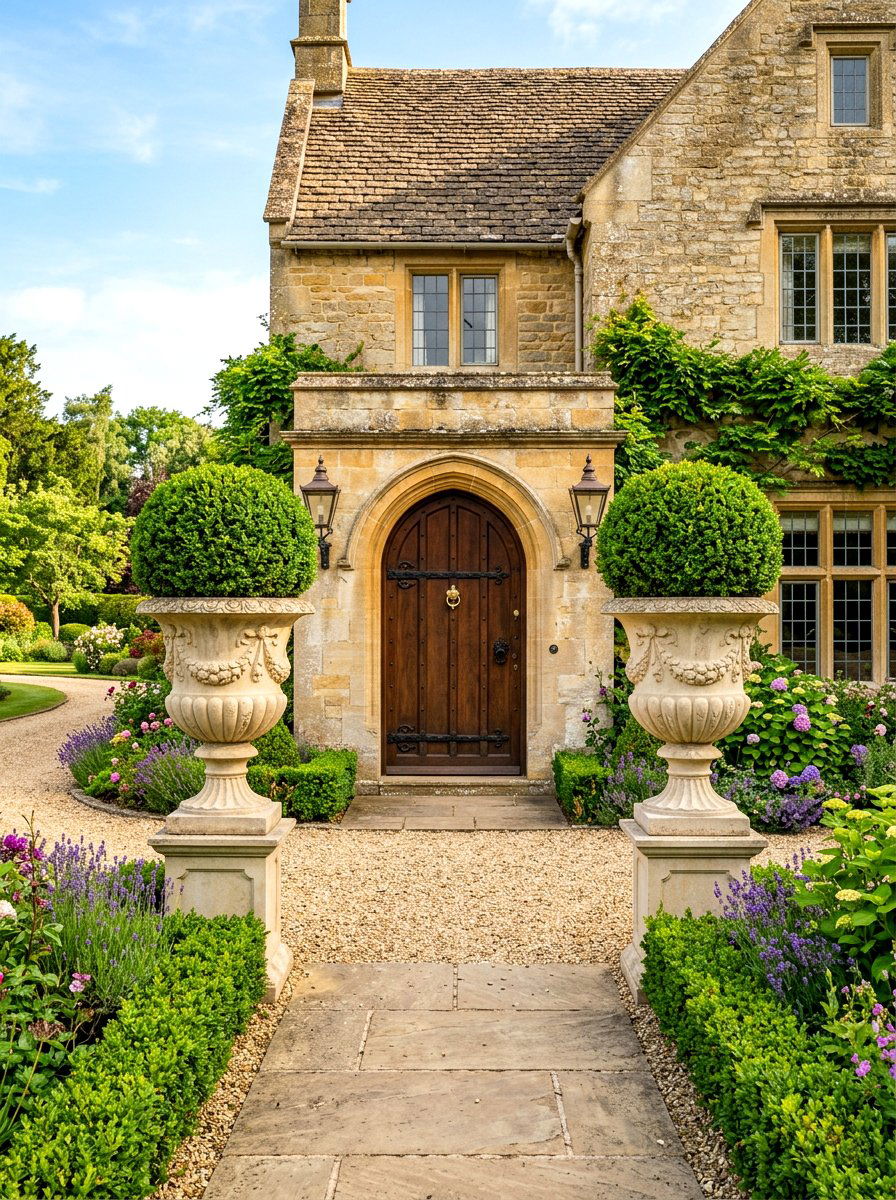 Symmetrical Door Front Porch Flower Pots - 30 front porch flower pot ideas