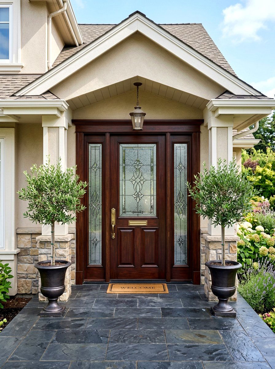 Symmetrical Door Sidelights - 30 front porch symmetry ideas