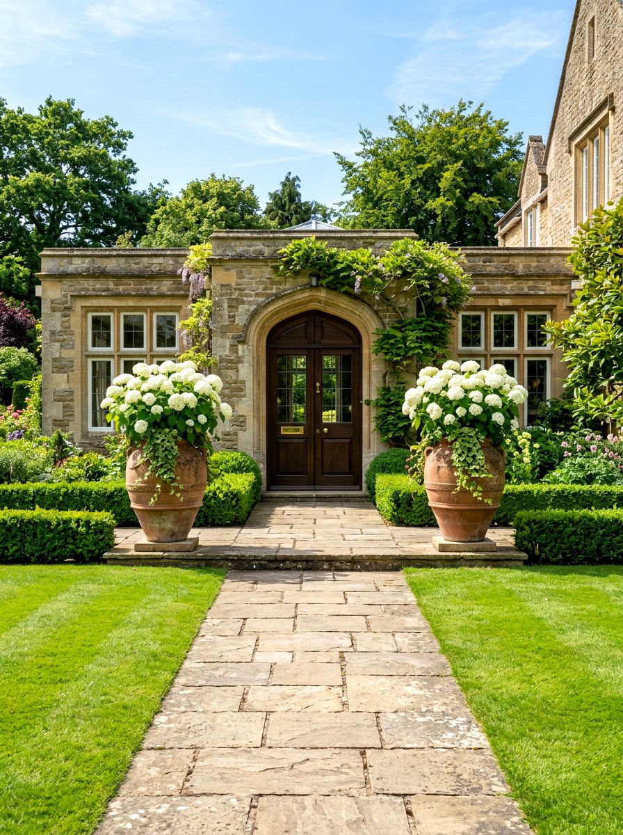 Symmetrical Entrance Planting - 30 front garden ideas