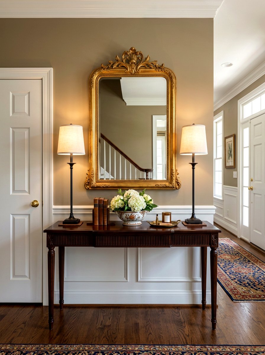 Symmetrical Entryway Lamp - 30 foyer lamp styling ideas
