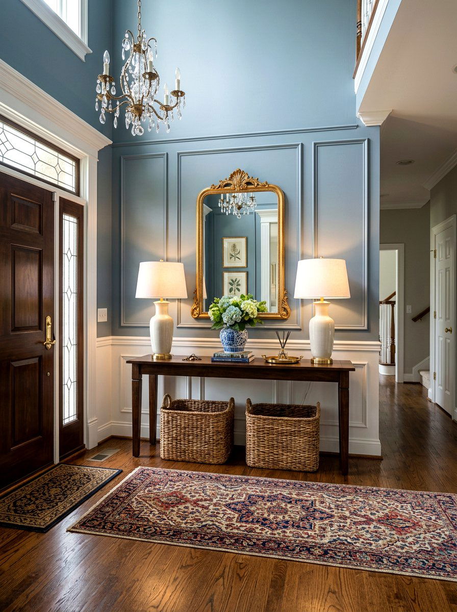 Symmetrical Entryway Styling - 30 entryway table ideas