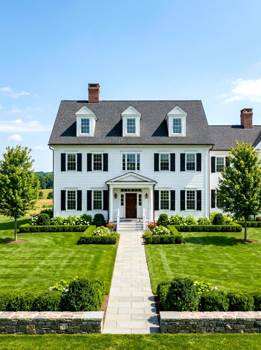 Symmetrical Farmhouse Architecture - 30 farmhouse exterior ideas
