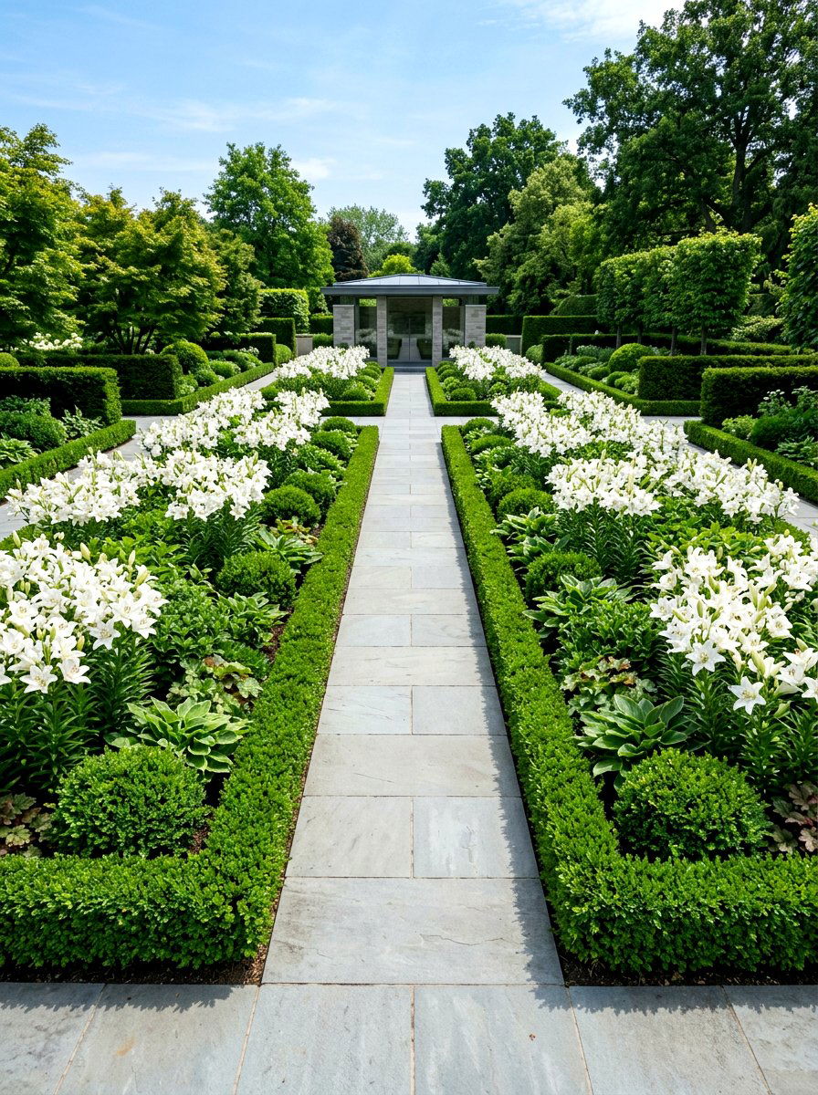 Symmetrical Flower Beds - 30 modern cottage garden ideas