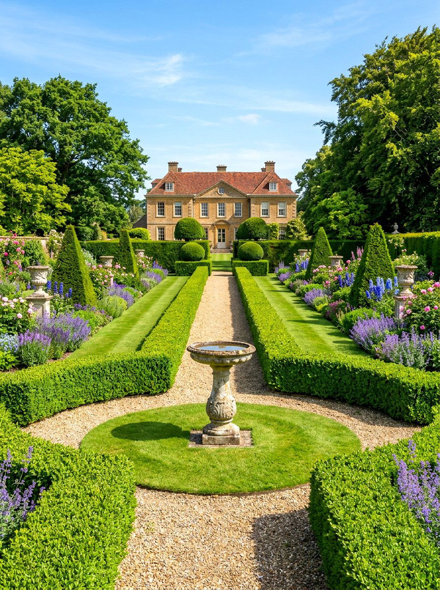 Symmetrical Formal Garden - 30 pocket garden ideas