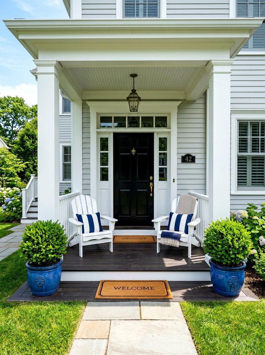 Symmetrical Front Porch Decor - 30 small front porch ideas