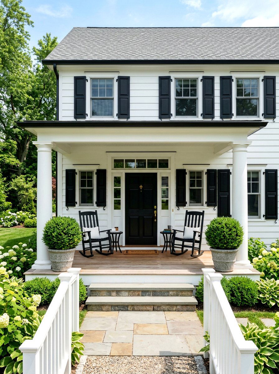 Symmetrical Front Porch Design - 30 covered front porch ideas