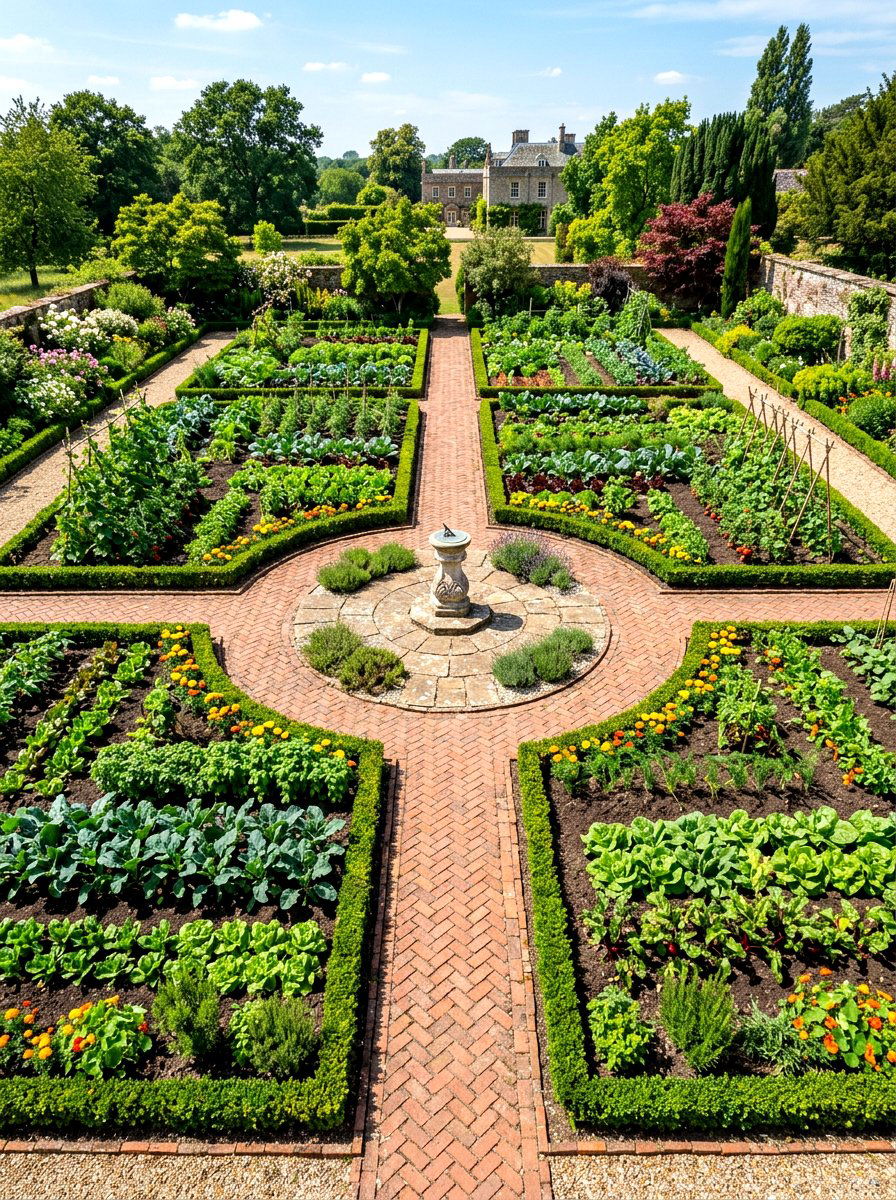 Symmetrical Garden Layout - 30 potager garden ideas