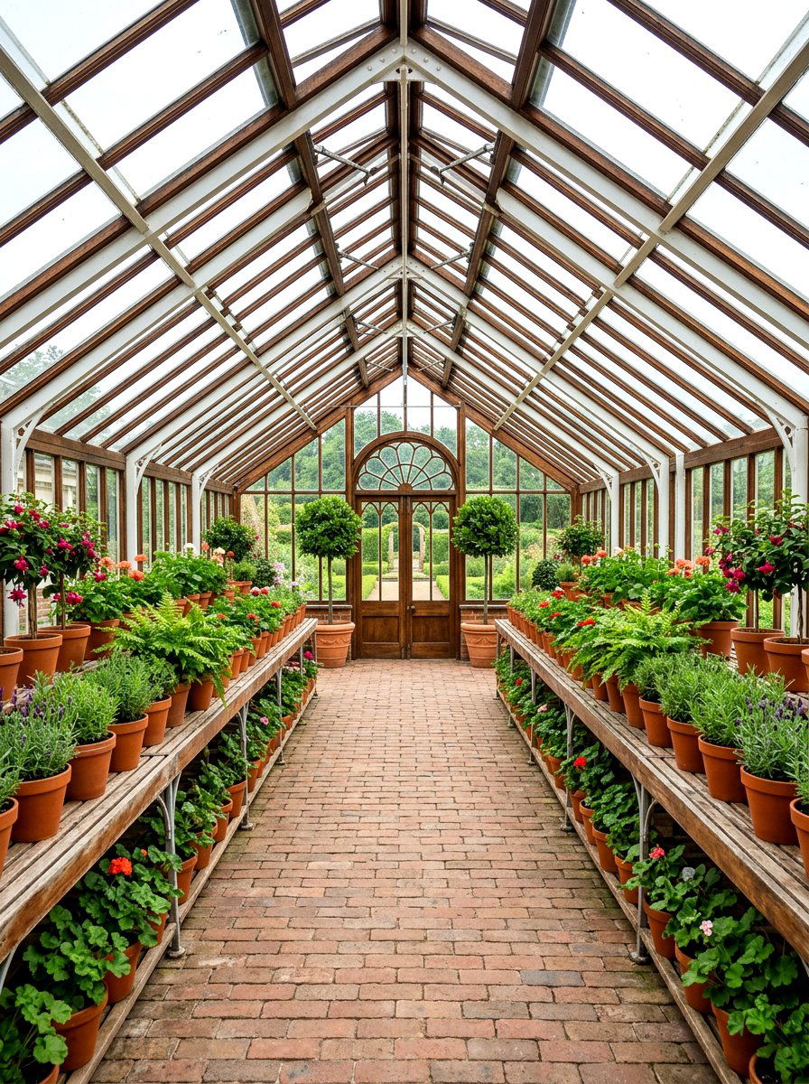 Symmetrical Greenhouse Layout - 30 greenhouse plant layout ideas