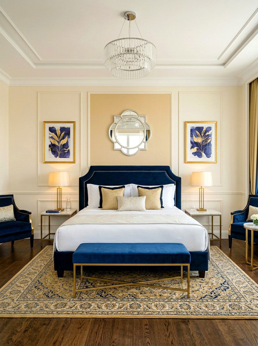 Symmetrical Layout Bedroom - 30 art deco bedroom ideas