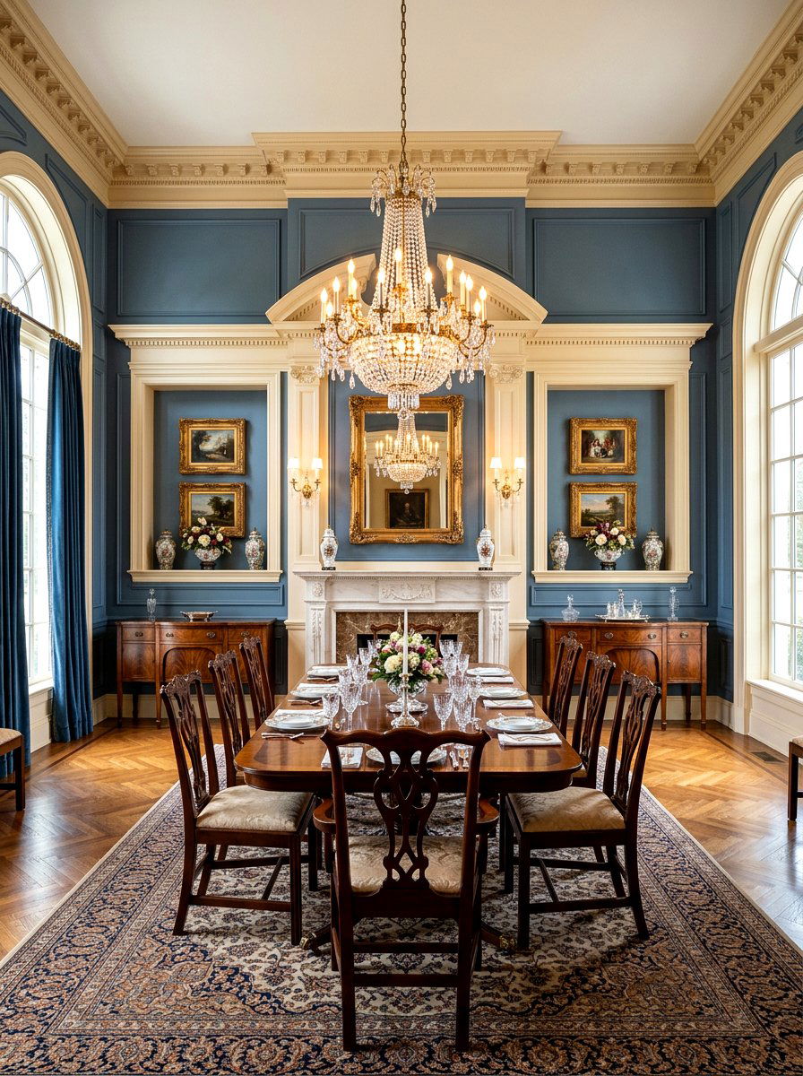 Symmetrical Ledge Layout - 30 dining room picture ledge ideas