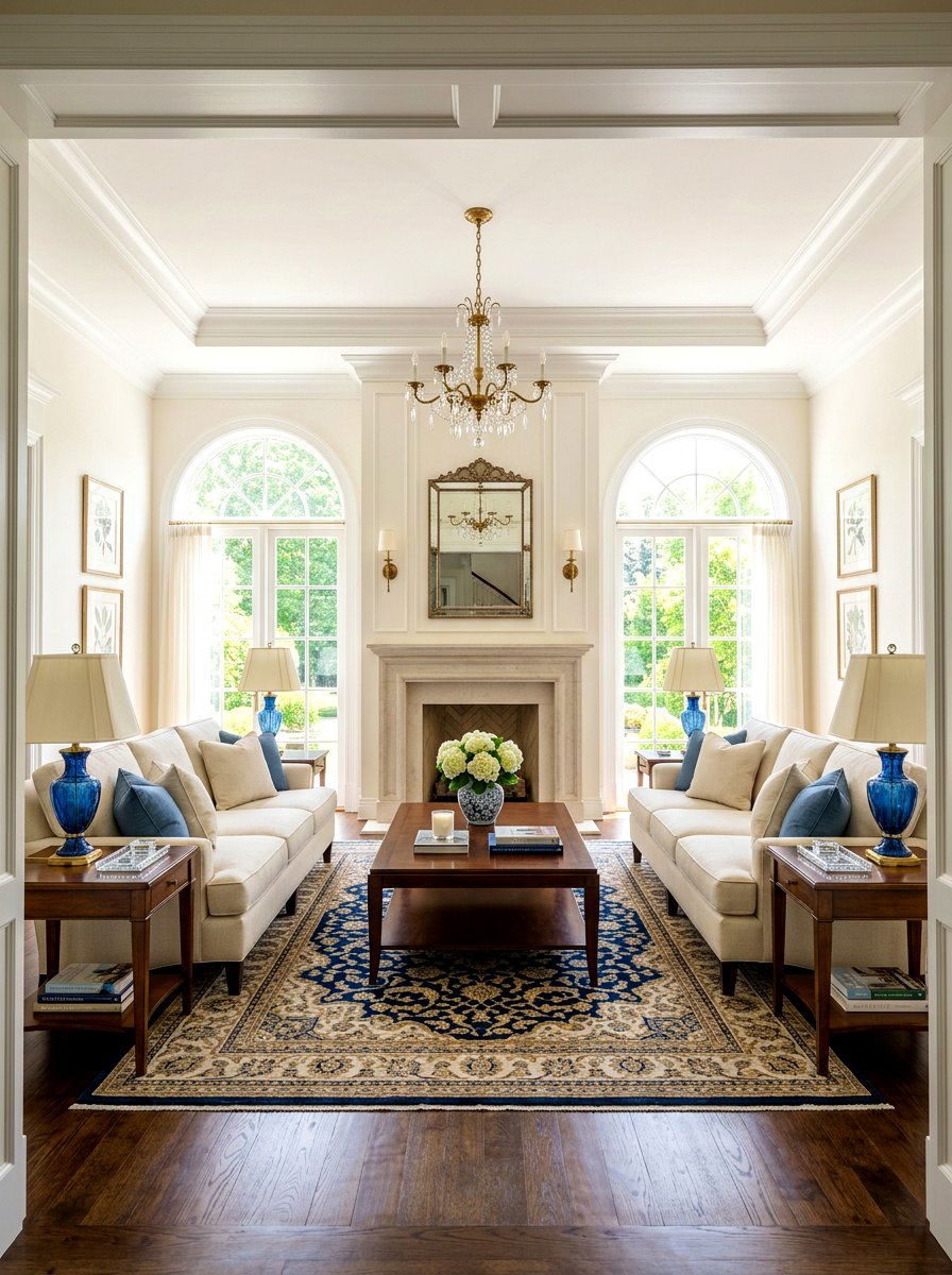 Symmetrical Living Room - 30 rectangle living room layout ideas