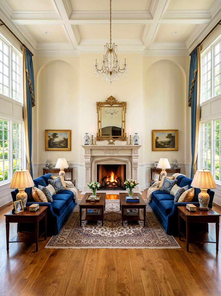 Symmetrical Living Room Layout - 30 old money lounge ideas