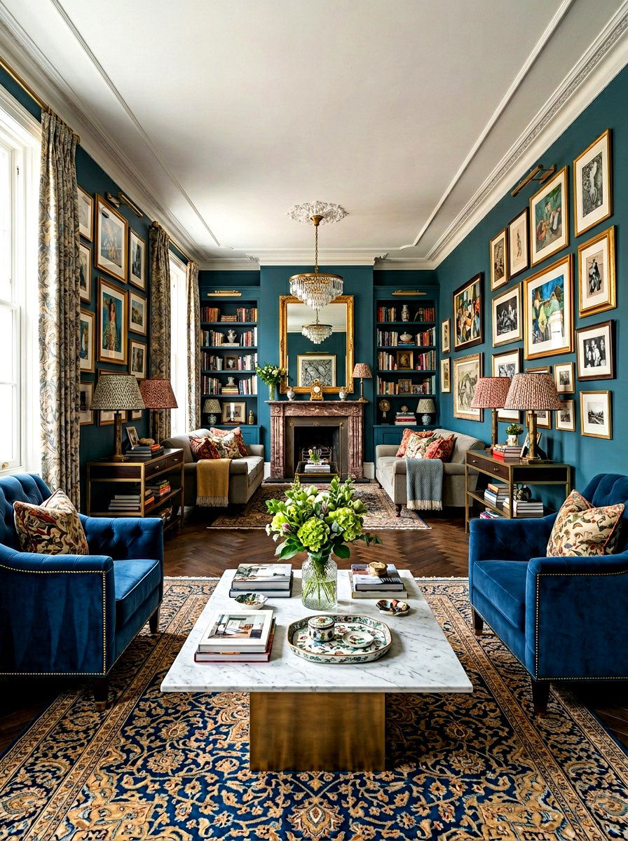 Symmetrical Maximalist Living Room - 30 maximalist living room ideas