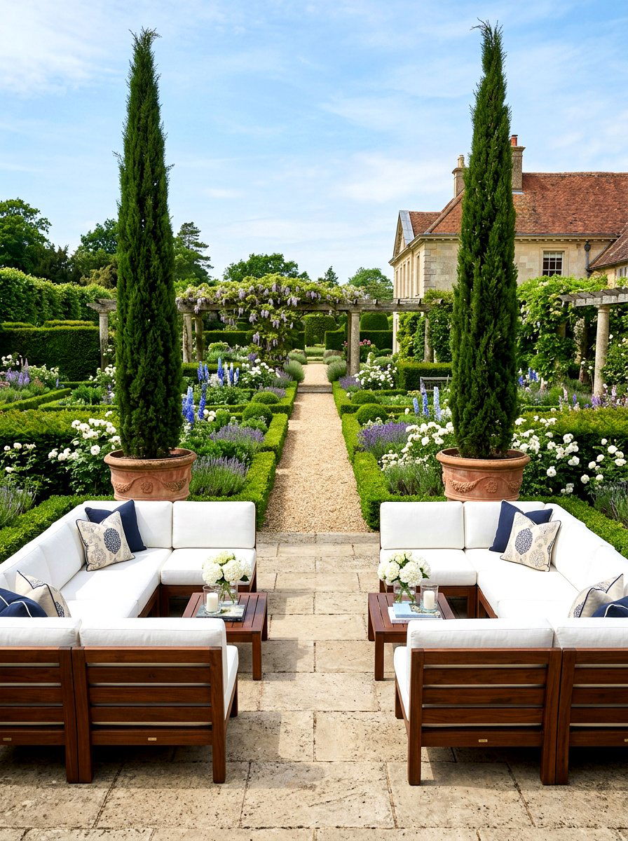 Symmetrical Patio Layout - 30 outdoor sectional layout ideas