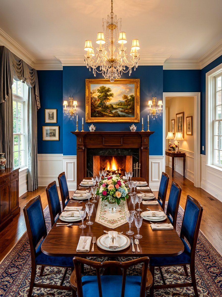 Symmetrical Sconce Fireplace Wall - 30 dining room fireplace wall ideas