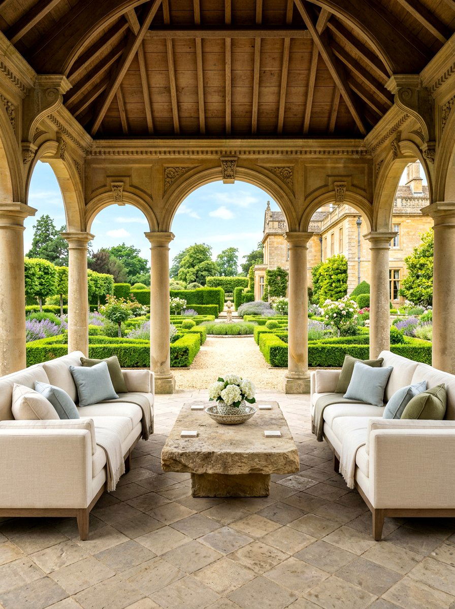 Symmetrical Sofa Layout - 30 pavilion seating arrangement ideas