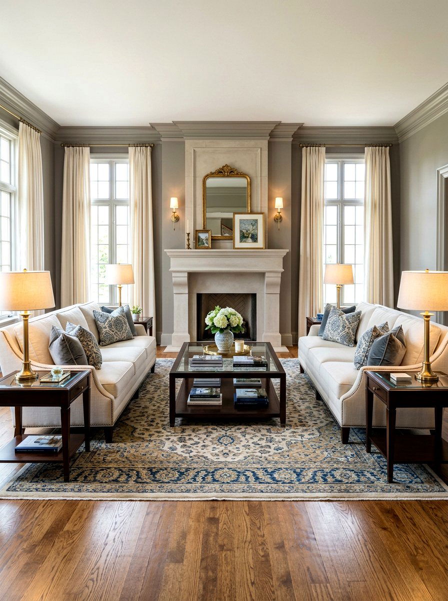 Symmetrical Sofa Layout - 30 living room furniture ideas