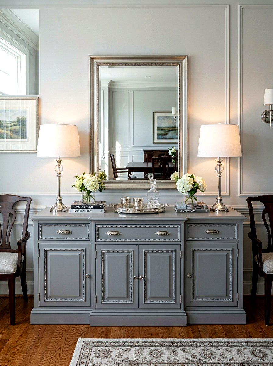 Symmetrical Table Lamps Sideboard - 30 sideboard decor ideas