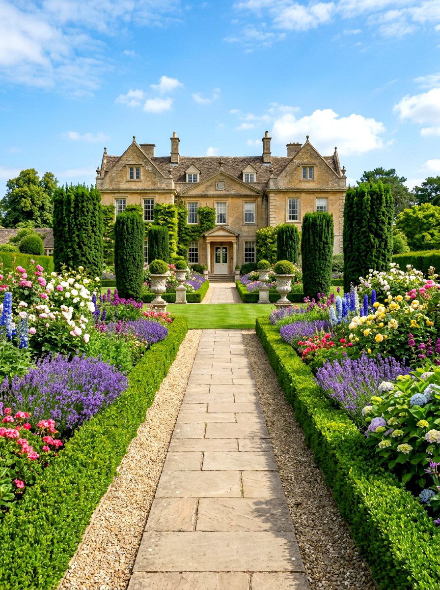 Symmetrical Walkway Layout - 30 small front yard ideas