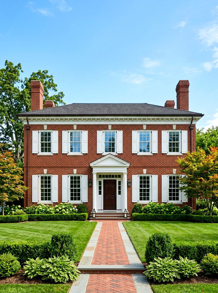 Symmetrical Window Layout - 30 colonial house exterior ideas