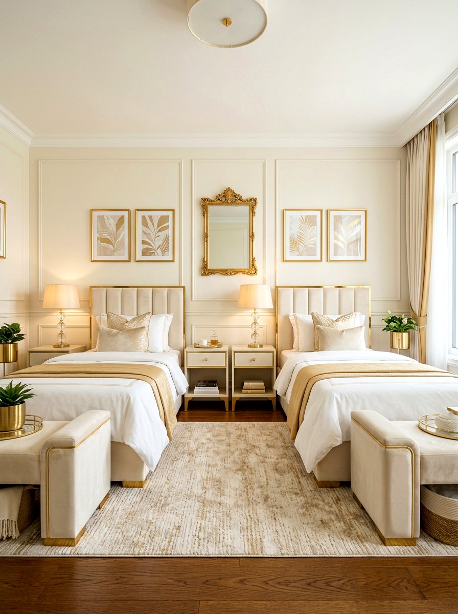Symmetrical bedroom layout - 30 neo deco bedroom ideas
