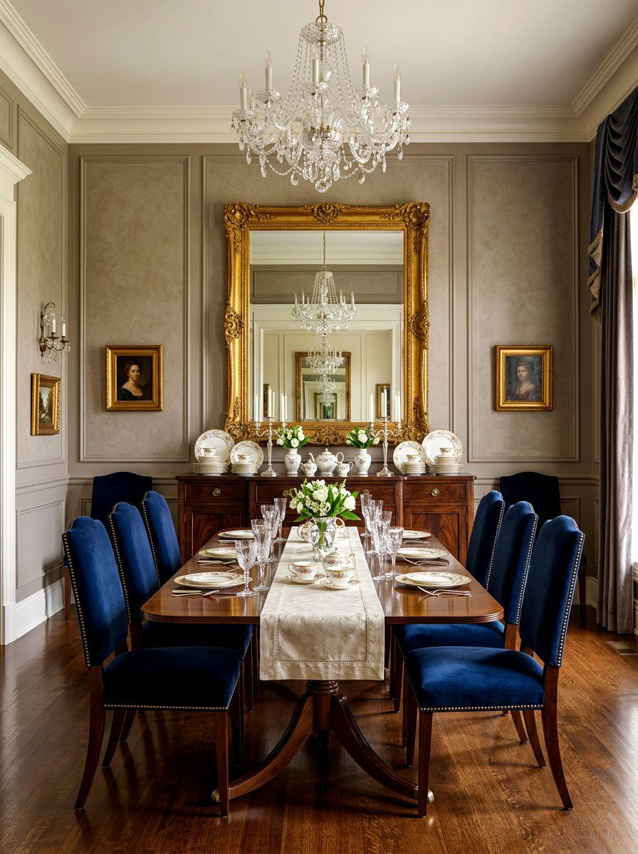Symmetrical china arrangement - 30 collected china wall ideas