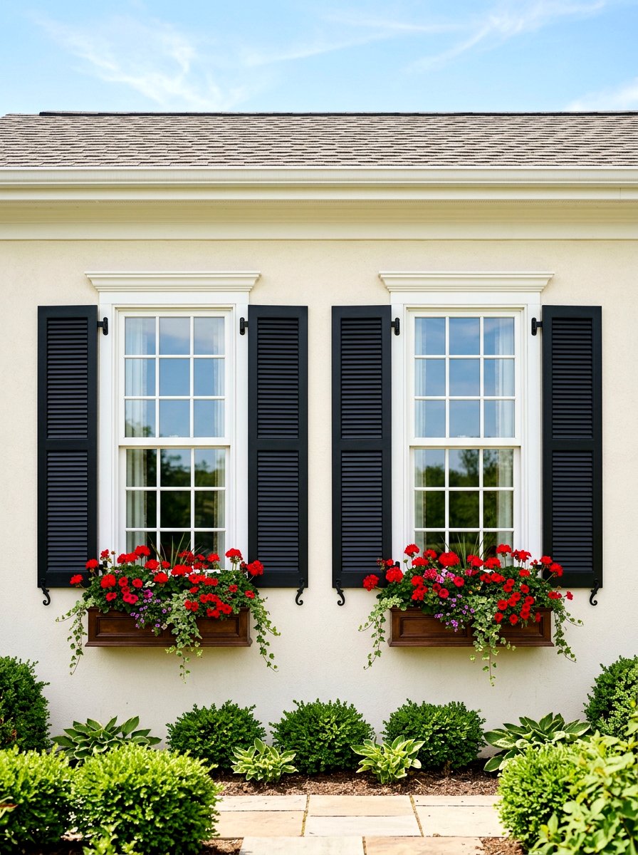 Symmetrical exterior window styling - 30 symmetrical curb appeal ideas
