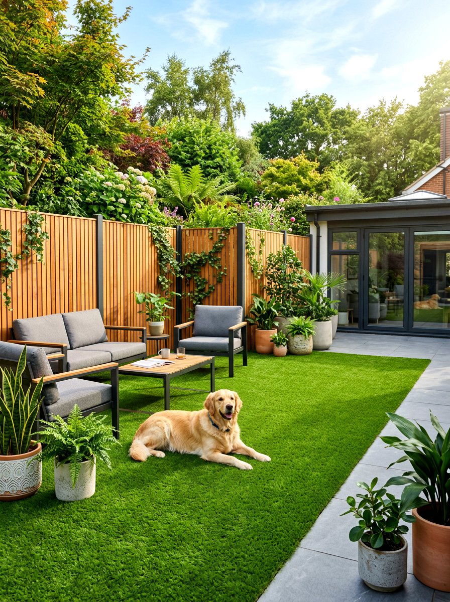 Synthetic Grass For Dogs - 30 dog friendly patio ideas aesthetic