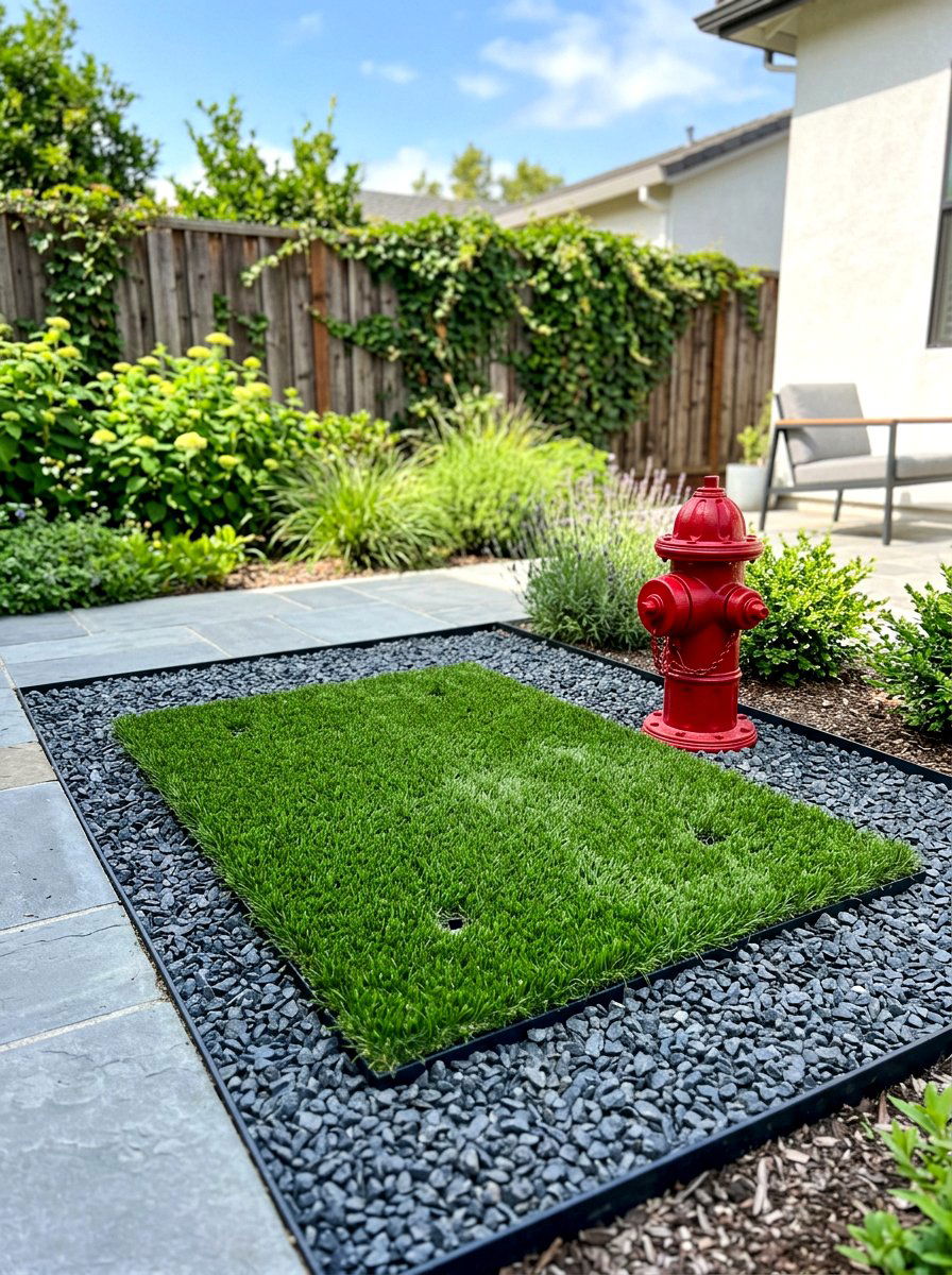 Synthetic turf potty - 30 dog friendly backyard luxury ideas