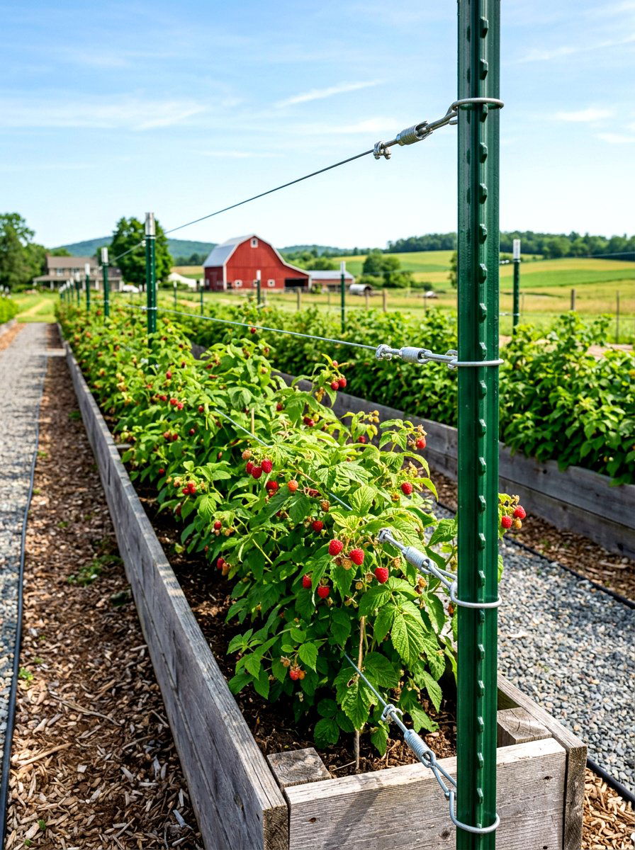 T Post And Wire Trellis - 30 raised bed trellis ideas