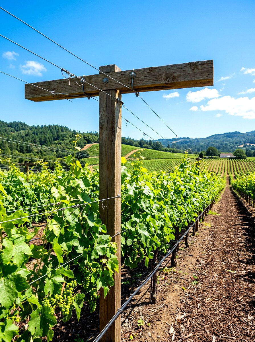 T Shaped Support - 30 grape arbor ideas