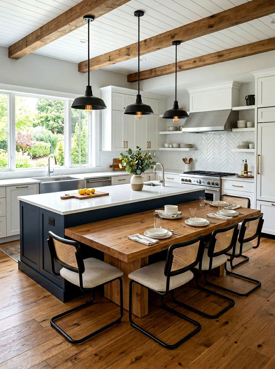 T shaped kitchen island - 30 double island kitchen ideas