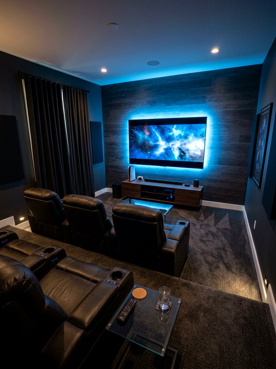 TV Backlight Kit - 30 no overhead light living room ideas
